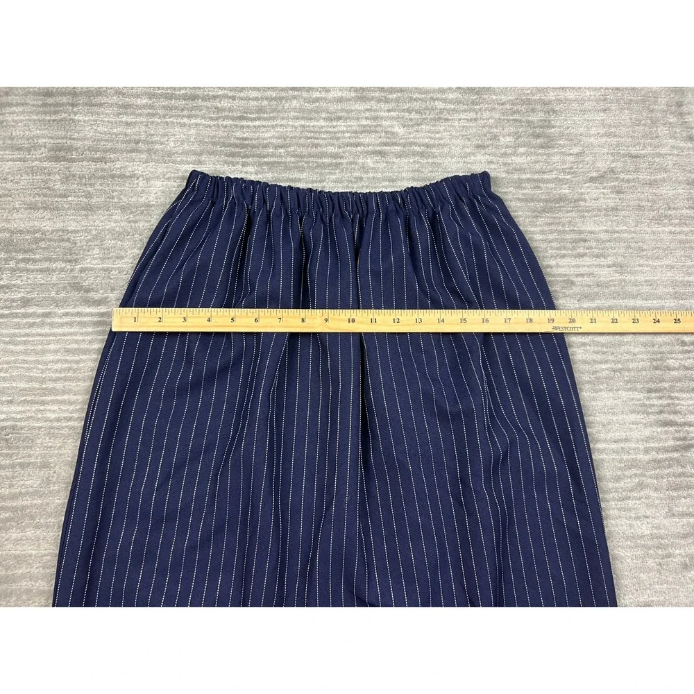 Style Setter Fashions Skirt Suit Womens XL Navy Pinstripe Pearl Button Vintage